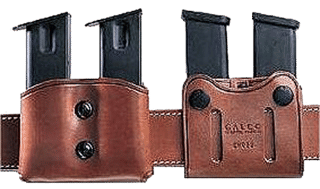 Galco Double Style Magazine carrier for Glock 31 mags features a tan leather construction